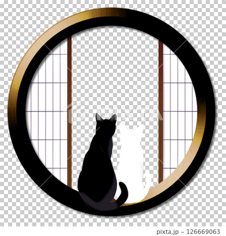 丸窓と猫 126669063