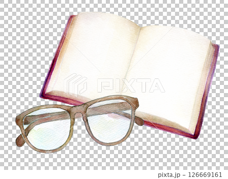 Watercolor illustration: Reading time 126669161