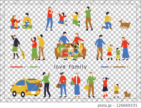 家庭插畫素材合集 126669335