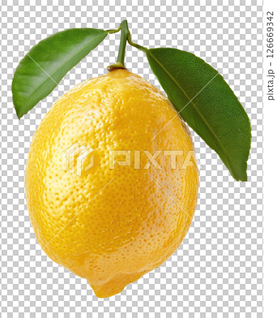 Lemon with leaves 126669342