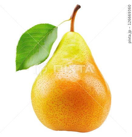 Pear with leaf 126669360