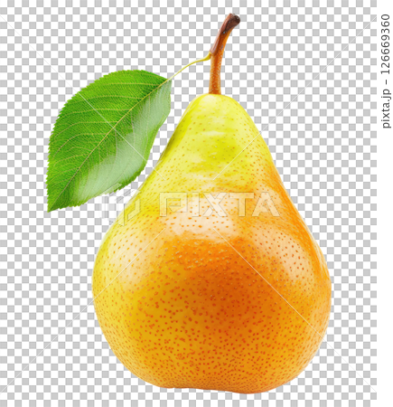 Pear with leaf 126669360