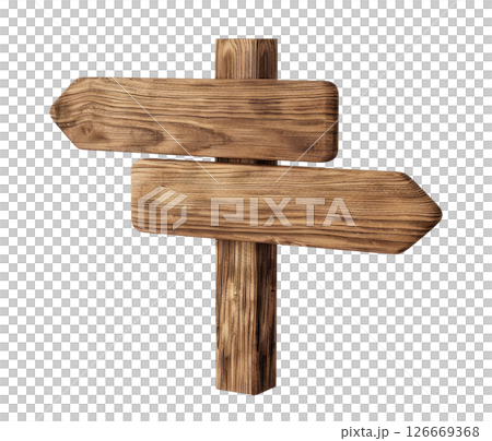 Wood arrow sign 126669368