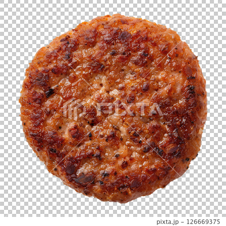 Top view of roasted cutlet 126669375