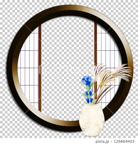 和室に飾られた秋の花 和室に飾られた秋の花 126669403