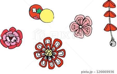 着物用髪飾りセット 126669936