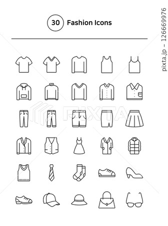 Fashion vector line icons set. 126669976