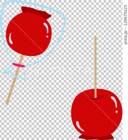 糖果蘋果插畫素材集 126670225