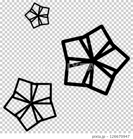 黒色の幾何学的な星のイラスト 126670947