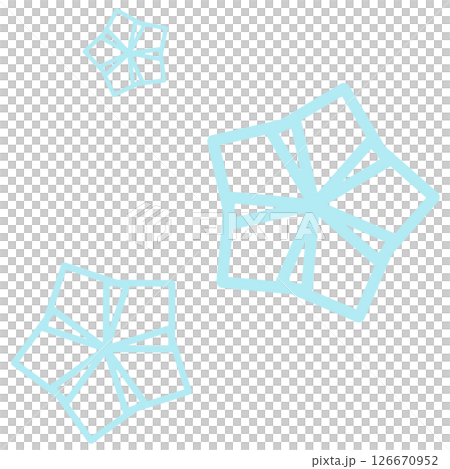 薄い水色の幾何学的な星のイラスト 126670952