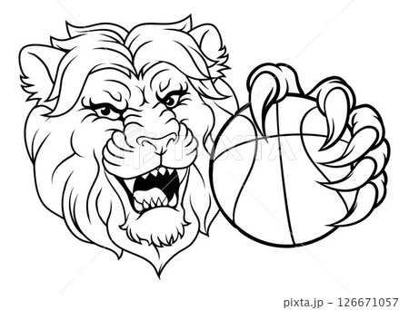 Lion Basketball Animal Sports Team Mascot 126671057