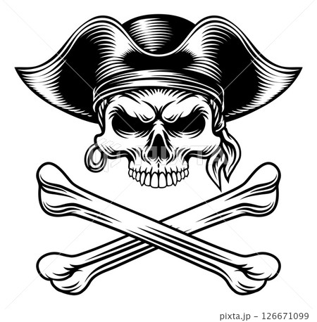 Skull Pirate Crossbones Crosssed Bones Design Skull Pirate Crossbones Crosssed Bones Design 126671099