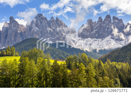 Geisler or Odle Dolomites Group, Alps, Italy 126671771