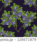 ブルーベリーの木のシームレスパターン 126671879