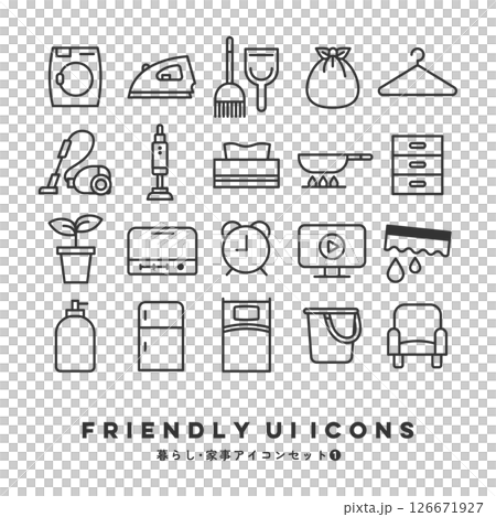 UI icon set (Lifestyle/Housework①) UI icon set (Lifestyle/Housework①) 126671927