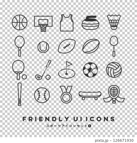 UI icon set (sports ①) UI icon set (sports ①) 126671930