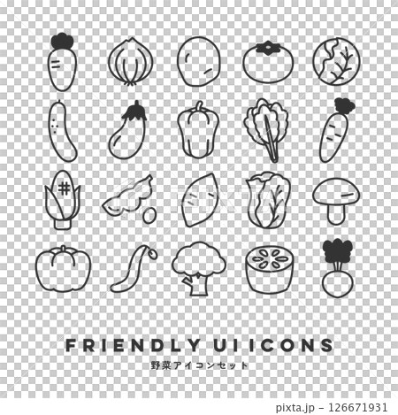 UI 圖示集（蔬菜） 126671931