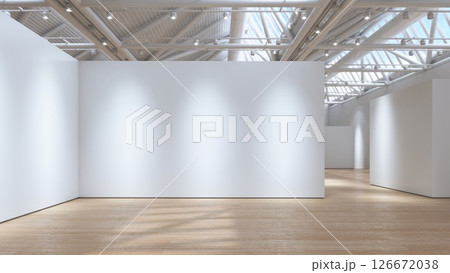 Empty White Art Gallery Empty White Art Gallery 126672038