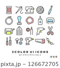 3色アイコンセット（DIY・クラフト） 126672705