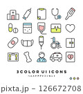 3色アイコンセット（ヘルスケア） 126672708