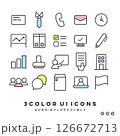 3色アイコンセット（オフィス＆ビジネス） 126672713