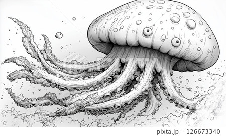 子供の塗り絵 子供の塗り絵 126673340