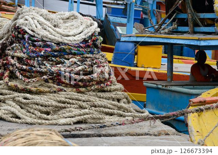 Maritime Rope Coils at Fishing Wharf 126673394