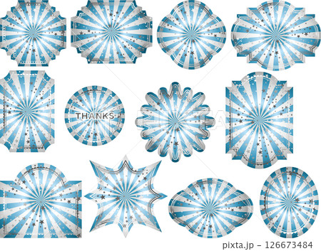 ラベル後光、5水色 126673484