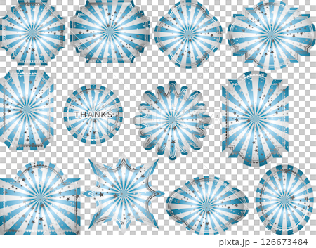 ラベル後光、5水色 126673484