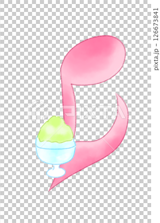 Musical note with shaved ice Musical note with shaved ice 126673841