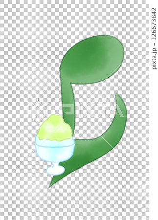 Musical note with shaved ice 126673842