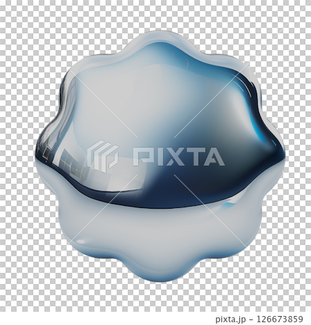 金屬蓬鬆圖示 Y2K 風格插圖 126673859