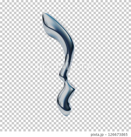 メタリックなうねうねのアイコン3 Y2Kスタイルの雫のイラスト メタリックなうねうねのアイコン3 Y2Kスタイルの雫のイラスト 126673865