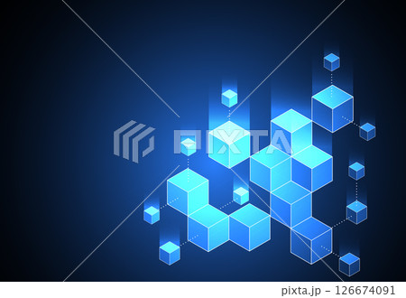 Abstract blockchain digital technology concept. Big data design. Vector illustration Abstract blockchain digital technology concept. Big data design. Vector illustration 126674091