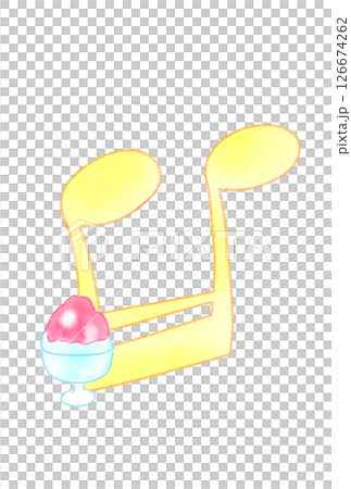 Musical note with shaved ice Musical note with shaved ice 126674262