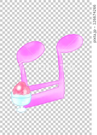 Musical note with shaved ice Musical note with shaved ice 126674266