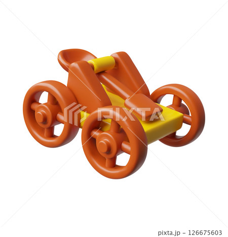 3d vector illustration of wooden medieval catapult, ancient weapon. 3d vector illustration of wooden medieval catapult, ancient weapon. 126675603