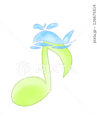 クジラの付いた音符 クジラの付いた音符 126675814