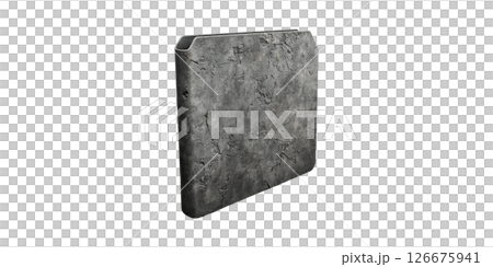 Concrete Texture Folder Design. Modern Industrial Aesthetic For Office Organization Isolated On Transparent Background 126675941