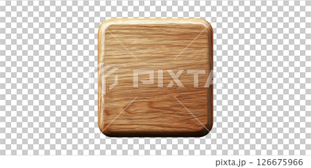 Rectangular Wooden Cutting Board. Kitchen Tool For Food Preparation Isolated On Transparent Background Rectangular Wooden Cutting Board. Kitchen Tool For Food Preparation Isolated On Transparent Background 126675966