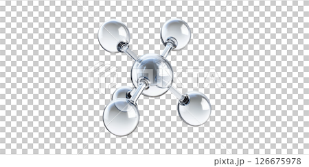 3D Molecular Structure Model. Representation Of Chemical Bonding And Atomic Connections Isolated On Transparent Background 126675978
