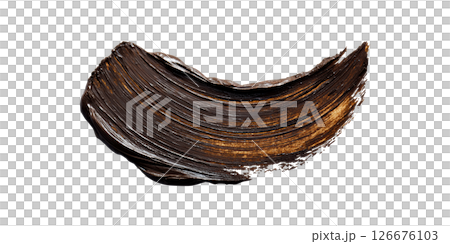 Rich Brown Paint Brushstroke. Artistic Expression And Creative Design Element Isolated On Transparent Background 126676103
