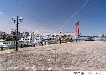 《福岡県》博多ポートタワー・福岡市ベイエリアの風景 《福岡県》博多ポートタワー・福岡市ベイエリアの風景 126676310