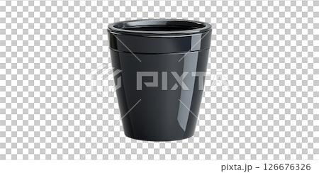 Sleek Black Travel Mug With Lid. Modern Design For Hot And Cold Beverages Isolated On Transparent Background Sleek Black Travel Mug With Lid. Modern Design For Hot And Cold Beverages Isolated On Transparent Background 126676326