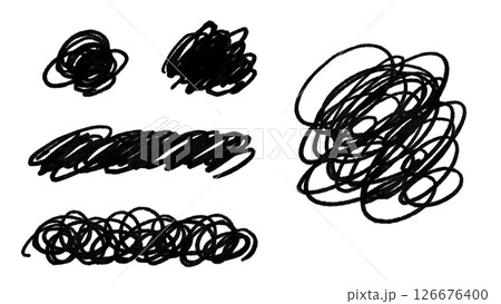 くるくるぐちゃぐちゃの線セット 126676400
