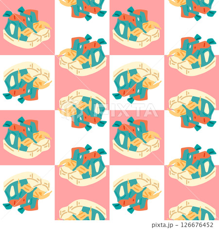 Colorful Sneakers Seamless Pattern Design 126676452