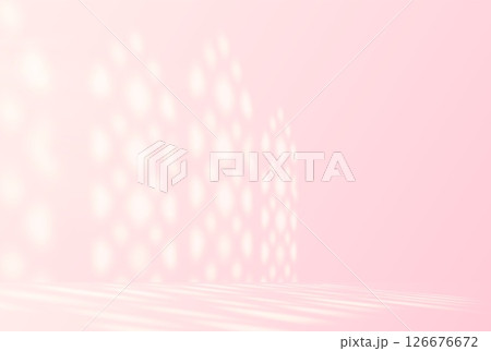 Soft pink background with delicate shadow pattern of Islamic windows, empty studio room. Soft pink background with delicate shadow pattern of Islamic windows, empty studio room. 126676672
