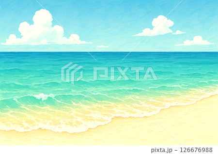 青い海のイラスト2 126676988