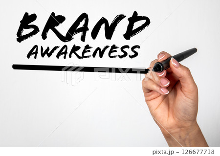 Brand Awareness Handwritten with Marker on Whiteboard. Marketing Concept 126677718