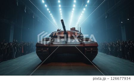 戦車と群衆 126677934